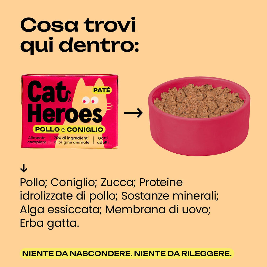 Cat Heroes | Pollo e Coniglio 95g