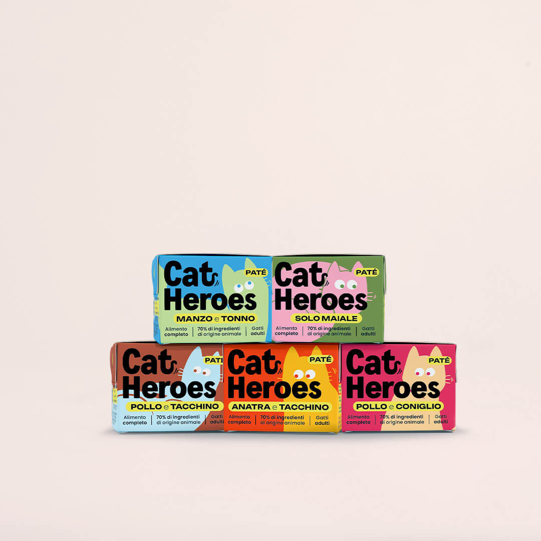 Mix 5 gusti di cibo umido per gatti | Cat Heroes